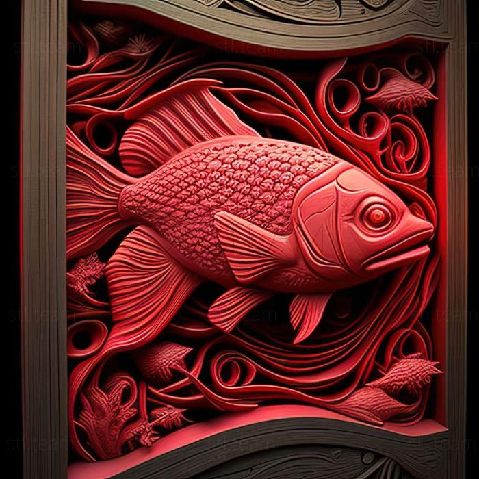 3D модель Красная шапочка рыба рыба (STL)